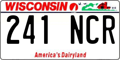 WI license plate 241NCR