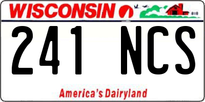 WI license plate 241NCS