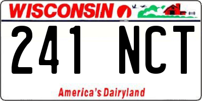 WI license plate 241NCT
