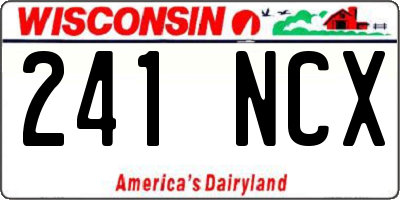 WI license plate 241NCX
