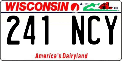 WI license plate 241NCY