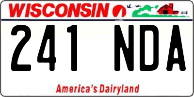 WI license plate 241NDA