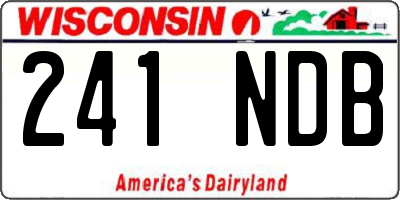 WI license plate 241NDB