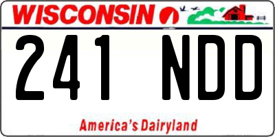 WI license plate 241NDD