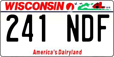 WI license plate 241NDF