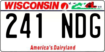 WI license plate 241NDG