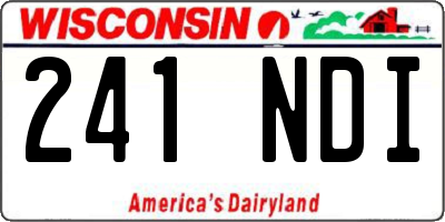 WI license plate 241NDI