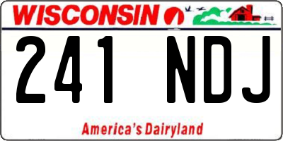 WI license plate 241NDJ