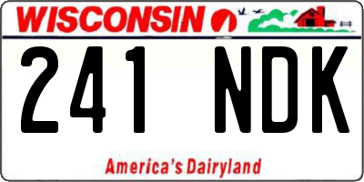 WI license plate 241NDK