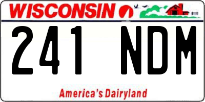 WI license plate 241NDM