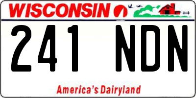 WI license plate 241NDN
