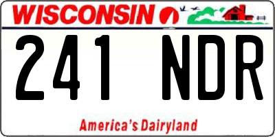 WI license plate 241NDR
