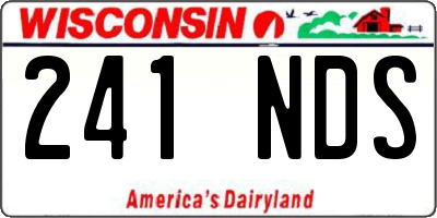 WI license plate 241NDS