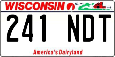 WI license plate 241NDT