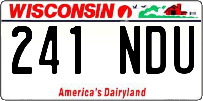 WI license plate 241NDU