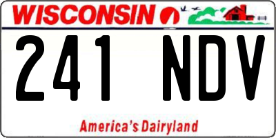 WI license plate 241NDV