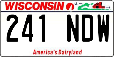 WI license plate 241NDW