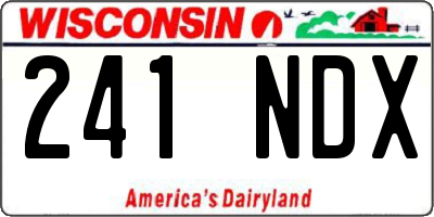 WI license plate 241NDX