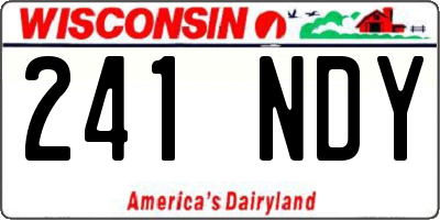 WI license plate 241NDY
