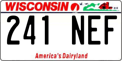 WI license plate 241NEF