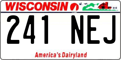 WI license plate 241NEJ
