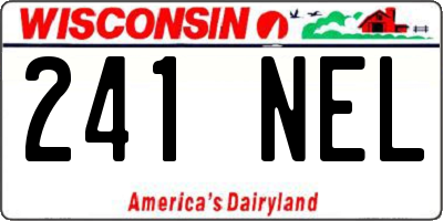 WI license plate 241NEL