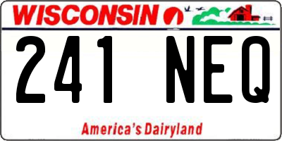 WI license plate 241NEQ