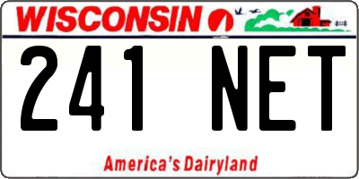 WI license plate 241NET
