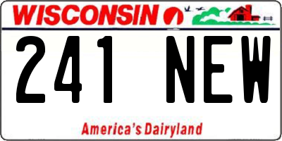 WI license plate 241NEW