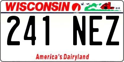 WI license plate 241NEZ
