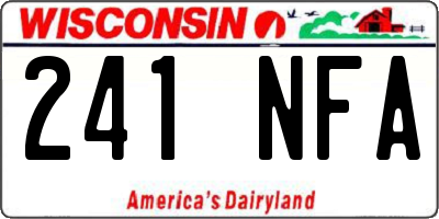 WI license plate 241NFA