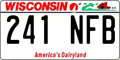 WI license plate 241NFB