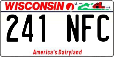 WI license plate 241NFC