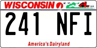 WI license plate 241NFI
