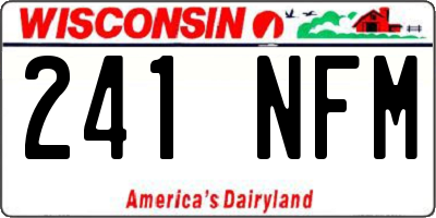 WI license plate 241NFM