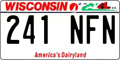 WI license plate 241NFN