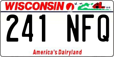 WI license plate 241NFQ