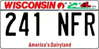 WI license plate 241NFR