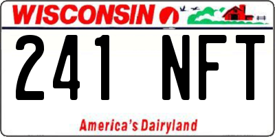 WI license plate 241NFT