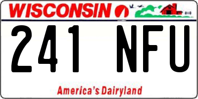 WI license plate 241NFU