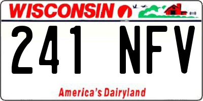 WI license plate 241NFV