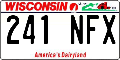 WI license plate 241NFX