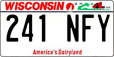 WI license plate 241NFY