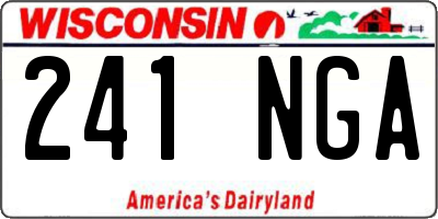 WI license plate 241NGA