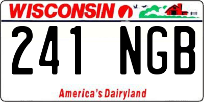 WI license plate 241NGB
