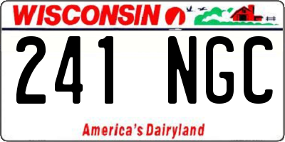 WI license plate 241NGC