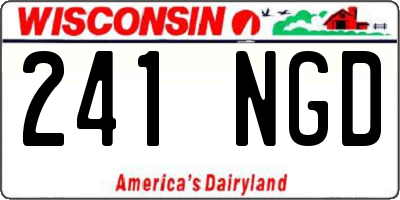 WI license plate 241NGD