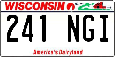 WI license plate 241NGI