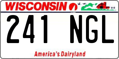 WI license plate 241NGL