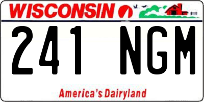 WI license plate 241NGM